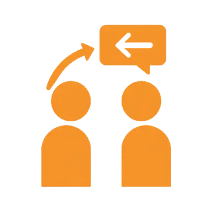 Icon representing developing 360 feedback action plans - guiding participants to turn insights from their feedback into clear, actionable development objectives.